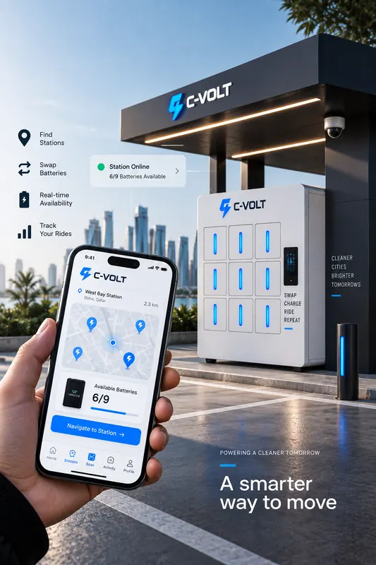 C-Volt network on a phone